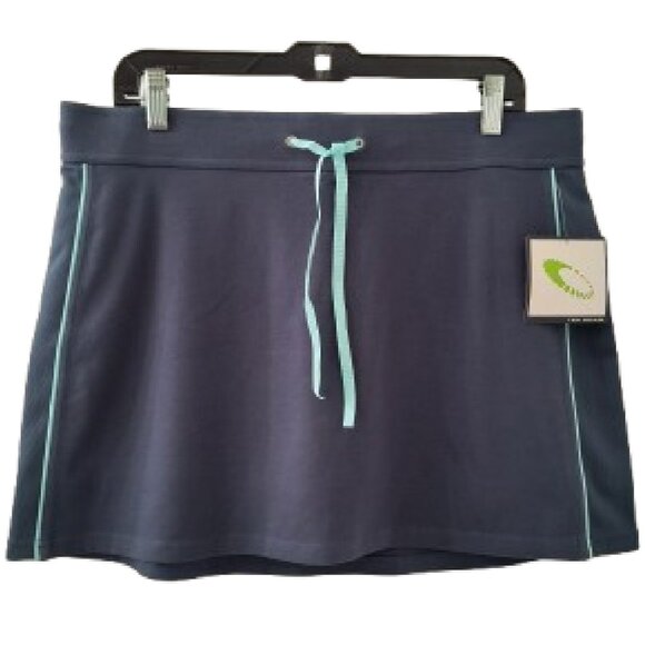NEW Tek Gear Cotton Stretch Gray Tennis Workout Skort - Women's Large - Picture 1 of 6